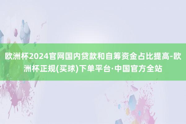 欧洲杯2024官网国内贷款和自筹资金占比提高-欧洲杯正规(买球)下单平台·中国官方全站