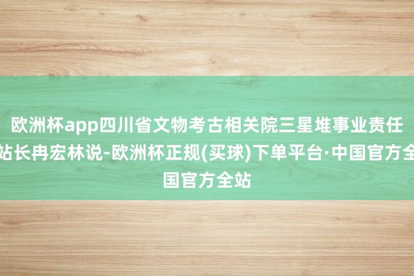 欧洲杯app四川省文物考古相关院三星堆事业责任站站长冉宏林说-欧洲杯正规(买球)下单平台·中国官方全站